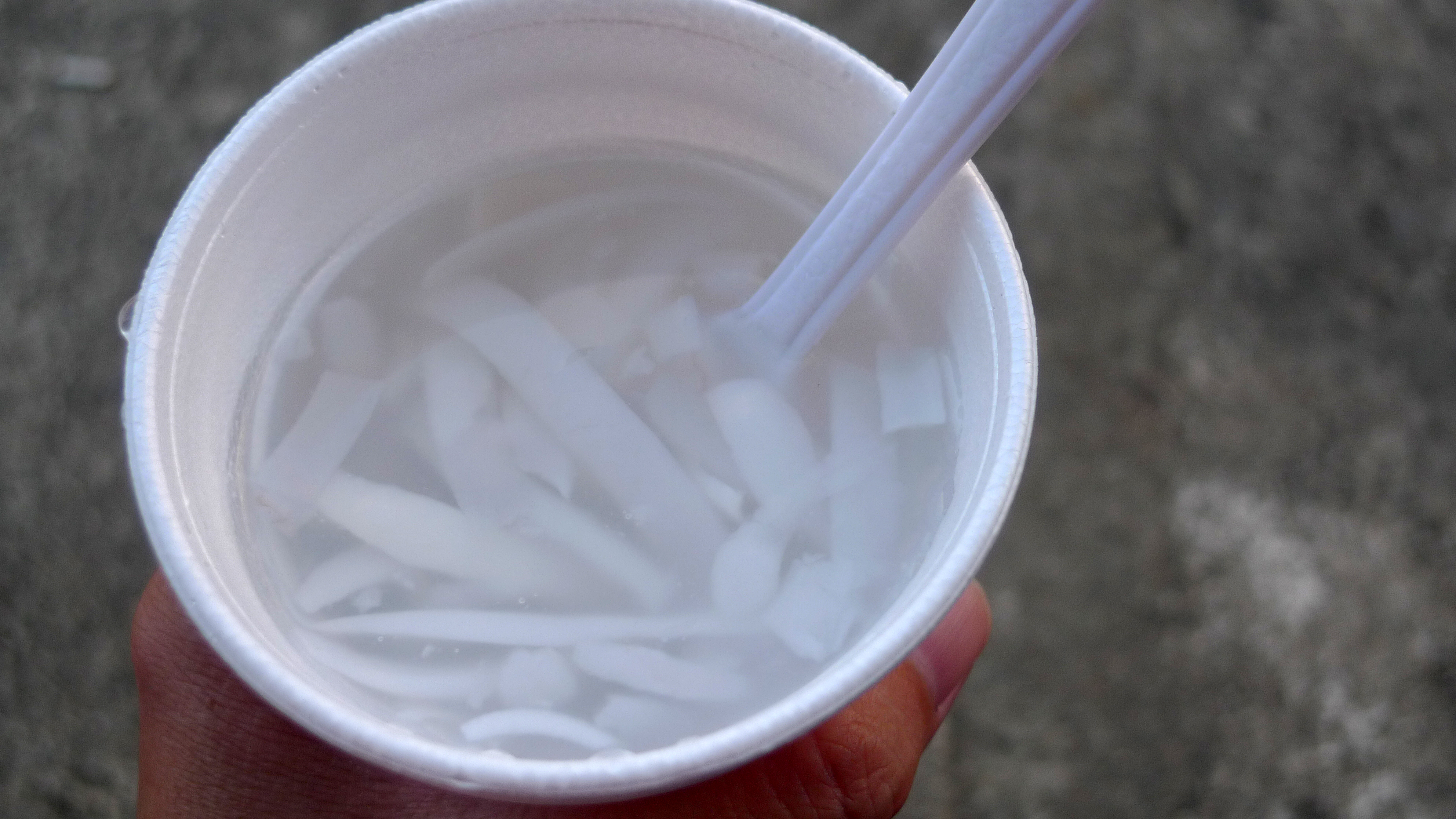 Ahu is a popular drink made from a coconut.